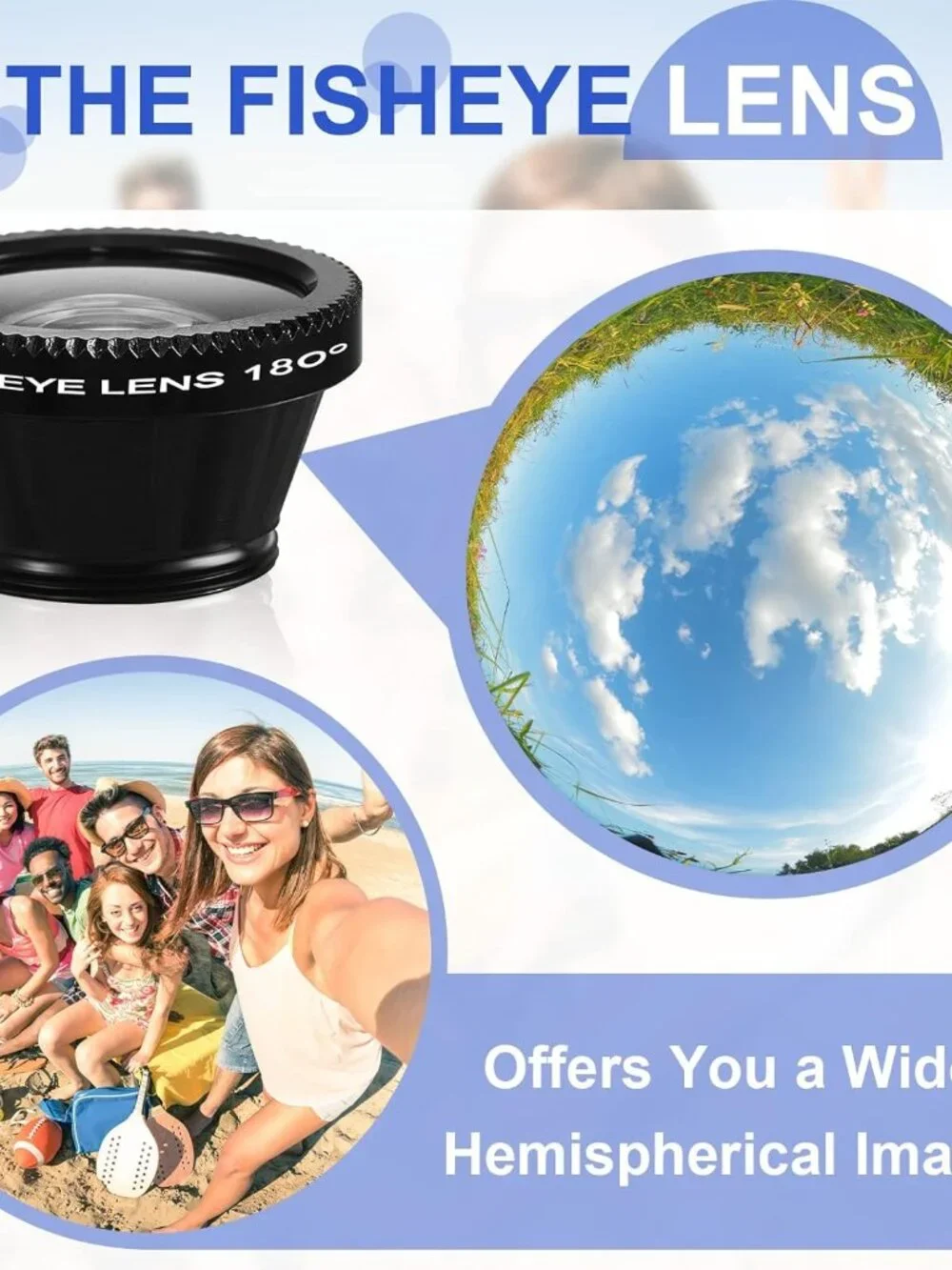 2 Pack 3-in-1 Camera Lens Kit: Fisheye, Macro, Wide Angle for Smartphones
